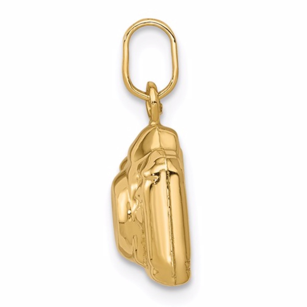14k 3-D Polished Camera Charm - image 2